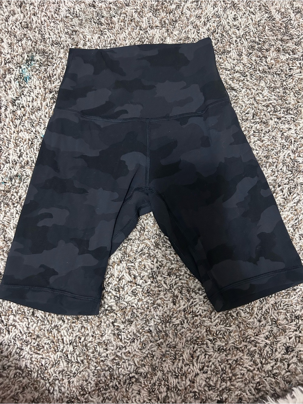 Lululemon Black Camo Biker Shorts
